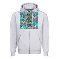 Heather Grey fish lures Zipper Hoodie - TumblerDesignByShophia