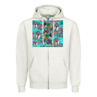 Oatmeal Heather fish lures Zipper Hoodie - TumblerDesignByShophia