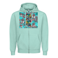 Seafoam fish lures Zipper Hoodie - TumblerDesignByShophia