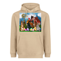 Mushroom Farm animals 20oz Heavyweight Hoodie - OliviaCreatesArt