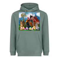 Sage Farm animals 20oz Heavyweight Hoodie - OliviaCreatesArt