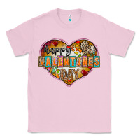 Bubblegum Pink Happy Valentınes Day Classic Tee - CowhideDigitalArt