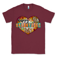Burgundy Happy Valentınes Day Classic Tee - CowhideDigitalArt