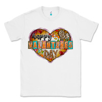White Happy Valentınes Day Classic Tee - CowhideDigitalArt