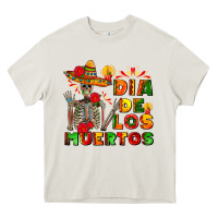 Cream dia de los muertos Heavy Core Tee - AdoDesignShop