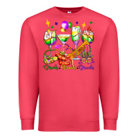 Cardinal drink drank drunk mardi gras wine glasses olivia Premium Sweatshirt - OliviaCreatesArt