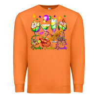 Carrot drink drank drunk mardi gras wine glasses olivia Premium Sweatshirt - OliviaCreatesArt