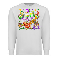 Dove Grey drink drank drunk mardi gras wine glasses olivia Premium Sweatshirt - OliviaCreatesArt