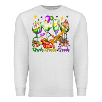 Oatmeal Heather drink drank drunk mardi gras wine glasses olivia Premium Sweatshirt - OliviaCreatesArt