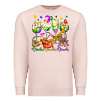 Pale Pink drink drank drunk mardi gras wine glasses olivia Premium Sweatshirt - OliviaCreatesArt