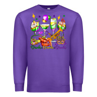 Purple drink drank drunk mardi gras wine glasses olivia Premium Sweatshirt - OliviaCreatesArt