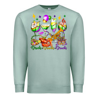 Seafoam drink drank drunk mardi gras wine glasses olivia Premium Sweatshirt - OliviaCreatesArt