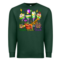 Sports Green drink drank drunk mardi gras wine glasses olivia Premium Sweatshirt - OliviaCreatesArt