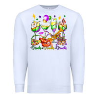 White drink drank drunk mardi gras wine glasses olivia Premium Sweatshirt - OliviaCreatesArt