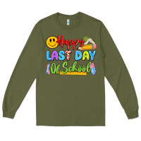 Army Green happy last day of school Long Sleeve Tee - Artiststas