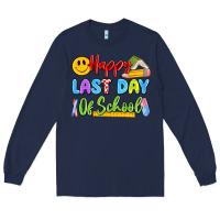 Navy happy last day of school Long Sleeve Tee - Artiststas