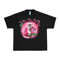 Ho Ho Ho Pink Black Santa Christmas Urban Heavy Tee | Teevron