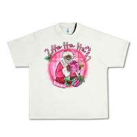 Pistachio ho ho ho pink black santa christmas Urban Heavy Tee - MaliasSmallBusiness