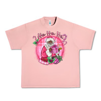 Salmon ho ho ho pink black santa christmas Urban Heavy Tee - MaliasSmallBusiness