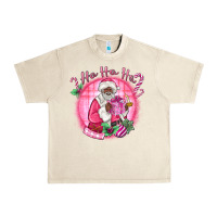 Sandshell ho ho ho pink black santa christmas Urban Heavy Tee - MaliasSmallBusiness