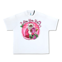 White ho ho ho pink black santa christmas Urban Heavy Tee - MaliasSmallBusiness