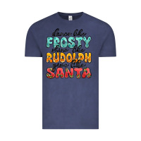 Vintage Denim dance like frosty shine like rudolph give like san Vintage Tee - MaliasSmallBusiness