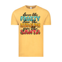 Vintage Mustard dance like frosty shine like rudolph give like san Vintage Tee - MaliasSmallBusiness