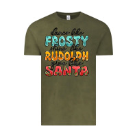 Vintage Olive dance like frosty shine like rudolph give like san Vintage Tee - MaliasSmallBusiness