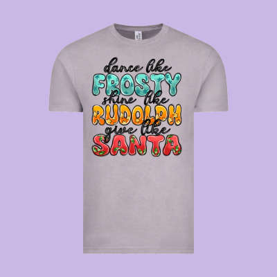 Dance Like Frosty Shine Like Rudolph Give Like San Vintage Tee Designed By Maliassmallbusiness
