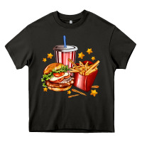 Hamburger Potatoes And Coke Heavy Core Tee | Teevron