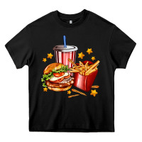 Black hamburger potatoes and coke Heavy Core Tee - AdoDesignShop