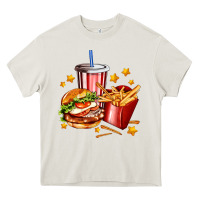 Cream hamburger potatoes and coke Heavy Core Tee - AdoDesignShop
