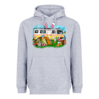 Heather Grey Easter Day camper Heavyweight Hoodie - OliviaCreatesArt