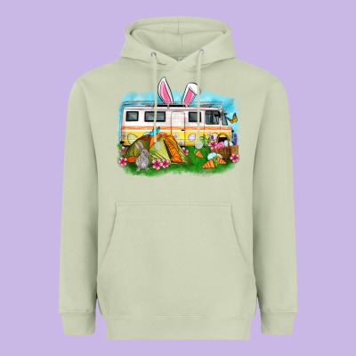 Easter Day Camper Heavyweight Hoodie Designed By Oliviacreatesart