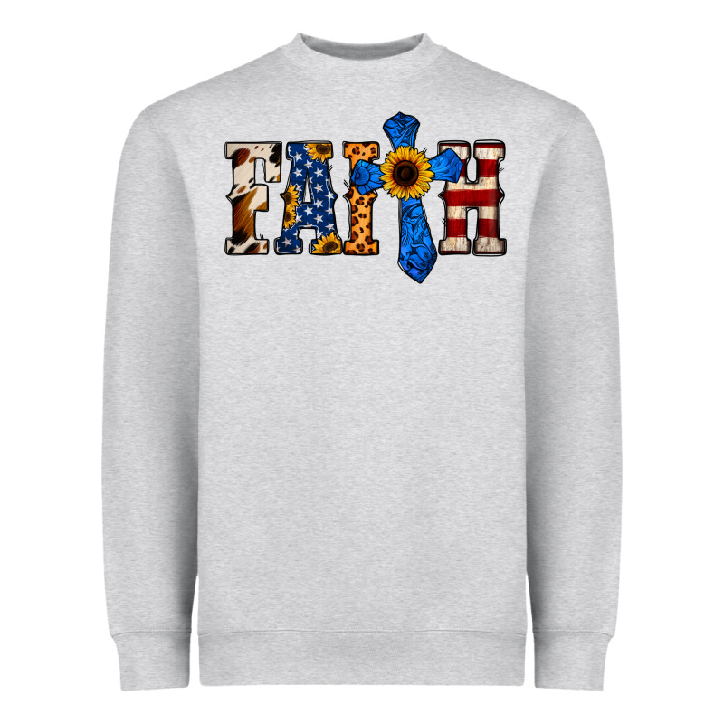 Faith  Th Of July Cross Heavyweight Sweatshirt by Jasminsmagicworld | Teevron