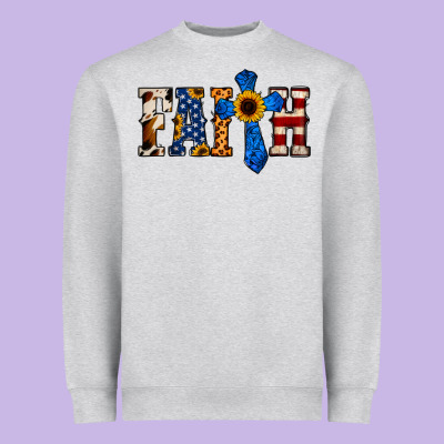 Faith  Th Of July Cross Heavyweight Sweatshirt Designed By Jasminsmagicworld