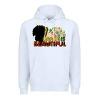 White Black is beautiful Premium Hoodie - HowdyJamesFarm
