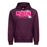Mauve Wine valentine medical assistant Urban Hoodie - CowhideDigitalArt