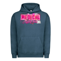 Pigment Midnight Navy valentine medical assistant Urban Hoodie - CowhideDigitalArt