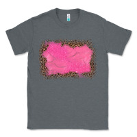 Charcoal Heather gemstone pink leopard background Classic Tee - JahusDesignShop