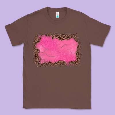 Gemstone Pink Leopard Background Classic Tee Designed By Jahusdesignshop