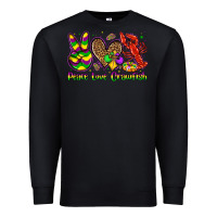 Black peace love crawfish olivia Premium Sweatshirt - OliviaCreatesArt