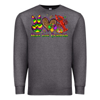 Charcoal Heather peace love crawfish olivia Premium Sweatshirt - OliviaCreatesArt