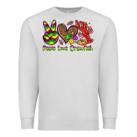 Dove Grey peace love crawfish olivia Premium Sweatshirt - OliviaCreatesArt