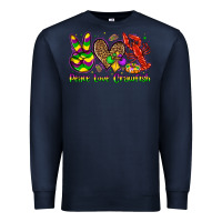 Navy peace love crawfish olivia Premium Sweatshirt - OliviaCreatesArt