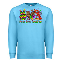 Ocean Blue peace love crawfish olivia Premium Sweatshirt - OliviaCreatesArt