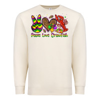 Peace Love Crawfish Olivia Premium Sweatshirt | Teevron