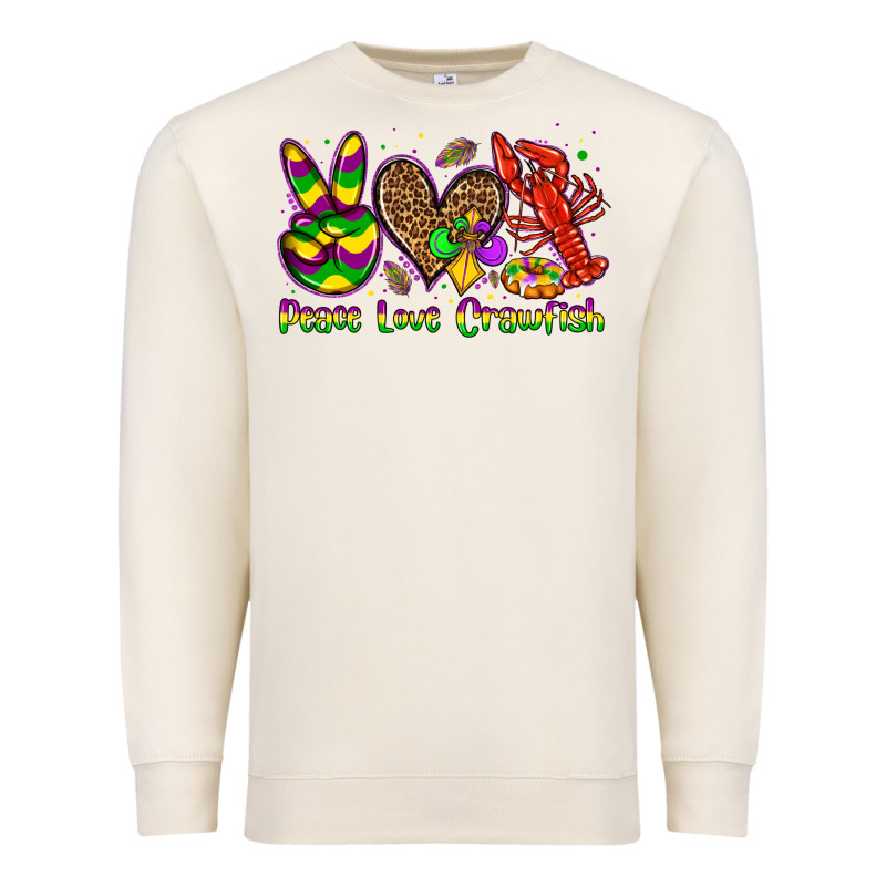 Peace Love Crawfish Olivia Premium Sweatshirt by OliviaCreatesArt | Teevron