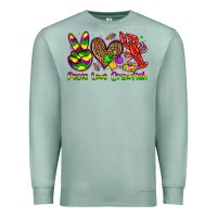 Seafoam peace love crawfish olivia Premium Sweatshirt - OliviaCreatesArt