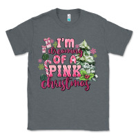 Charcoal Heather im dreaming of a pink christmas Classic Tee - MaliasSmallBusiness